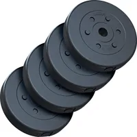 ScSPORTS® Hantelscheiben - Set, 20 kg (4x5kg), Ø 30/31mm, Zement, Kunststoff - Gewichtsscheiben, Hantelscheiben-Set, Fitness Scheiben, Gewichte für Hantel, Langhantel