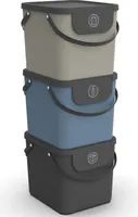 Rotho Aufbewahrungsbox Set 3tlg. 40L Albula - Kunststoffbox mit Deckel - Stapelbox 39,5 x 38,0 x 34,0 cm - Plastikbox Ordnungsbox Allzweckkiste