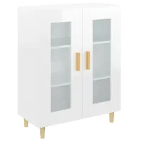 Kredens biały wysoki połysk 69,5x34x90 cm materiał drewnopochodny