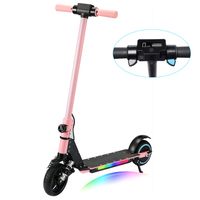 Elektroscooter Kinder 130W Motor 14Km/h Elektroroller LCD-Display E Scooter Für Kinder Und Jugendliche Bis 70kg Klappbar E Roller- Rosa