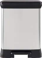 curver DECOBIN Mülleimer 30,0 l silbermetallic