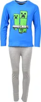 Schlafanzug Minecraft Creeper Blau 128 cm