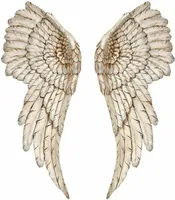 Nástìnný objekt „Angel Wing“ vyrobený z vysoce kvalitní syntetické pryskyøice, béžové