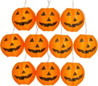 Halloween Kürbis LED Lampion Girlande | 220cm