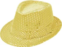 paillettenhut gold