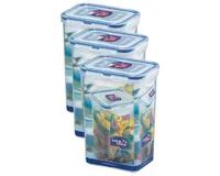 3x Lock & Lock HPL809 Frischhalte Vorrat box dose 1,3L ideal für Zucker, Nudel