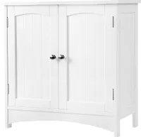 Szafka Łazienkowa Vasagle Biała 60x60x30 cm MDF Odporna na Wilgoć Skandynawska
