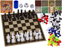 Great Kingdom Schach Spiel und Dame Spiel | Master of Chess Farbe Blau |  Chess Set 35cm | Qualität Reise Schachspiel- Handgemachtes Tragbares Schach