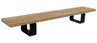 Monitorständer Holz mit Metallfuß, Erhöhungständer (105x20x14h, Eiche)