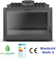 Kamineinsatz FERGUSS FGS LUX 18 CL 11,9 kW 14 kW Gusseisen Ecodesign 2022 mit Blmschv2 mit Drosselklappe.