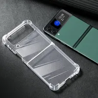 Galaxy Z Flip4 Hülle, Dünn Transparent TPU Silikon Stoßdämpfung Fallschutz Schutzhülle für Samsung Galaxy Z Flip 4 5G