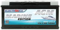 AGM Batterie 140AH Electronicx Marine Edition Boot Schiff Versorgungsbatterie 12V Akku Deep Bootsbatterie Autobatterie Solarbatterie Solar Batterien…
