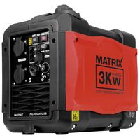 MATRIX Stromerzeuger Inverter Benzin Stromgenerator Notstromaggregat PG3000i-USB