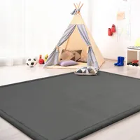TT Home Krabbelmatte Babyzimmer Teppich Spielmatte Kinder Unifarben Rutschfest Flauschig Größe 120x160 cm