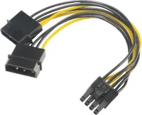 4-Pin-Molex auf 6 + 2-Pin-PCIe-Adapter