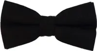 DonDon Herren Fliege 12 x 6 cm Baumwolle gebunden und längenverstellbar schwarz