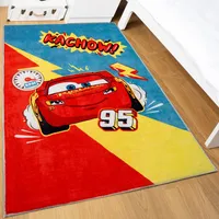 Disney Home Kinderteppich - Kinderspielteppich für Kinderzimmer, Spielzimmer - Rutschfeste Disney Cars Kachow Teppich 80 x 120 cm