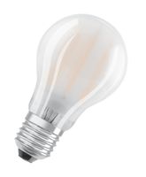 OSRAM BASE CLASSIC A GLFR 40 LED z trzonkiem E27, klasyczny kształt żarówki, podwójne opakowanie, 4W, 470lm, 2700K, ciepłe białe światło, niskie wytwarzanie ciepła, długa żywotność, niskie zużycie energii