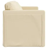 vidaXL Bodensofa mit Schlaffunktion Creme 112x174x55 cm Stoff