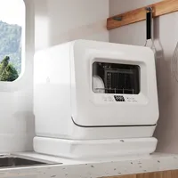 Merax Mini Geschirrspüler Tischgeschirrspüler 5,7L, 3 Maßgedecke, mit Wasserenthärter, mit/ohne Wasseranschluss, Startzeitvorwahl