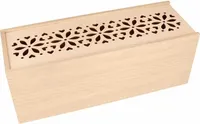 Aufbewahrungsbox mit Blumendeckel - 33 x 12 x 12 cm