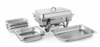 HENDI Chafing Dish + 2x GN 1/2 65 + 3x GN 1/3 65