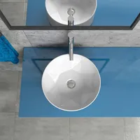 Design Keramik Aufsatzwaschbecken Waschschale Waschbecken rund 40x40cm KB-A460