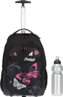 Schultrolley Mädchen Trolley Rucksacktrolley Schulrucksack Elephant Signature Hero 12680 Butterfly Pink + Trinkflasche
