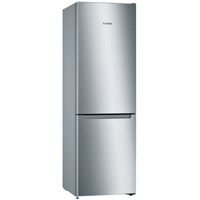 BOSCH KGN36NLEC - Kombinierter freistehender Kühlschrank 305L (216L + 89L) - Umluftkühlung - L60xH186cm - Edelstahl