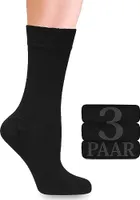 Bambus-Socken mit Elasthan für Damen: Komfortnaht am Ansatz der Zehennägel, für Business und Freizeit, 3 Paar