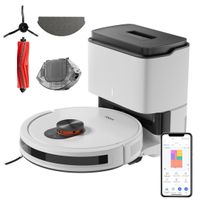 Roidmi Staubsauger Roboter EVE CC, 40W, 4000Pa, Roboterstaubsauger mit Beutel, Saugroboter mit Wischfunktion, 2.5L großer Staubbox, mit absaugstation