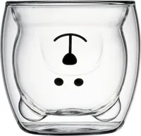 Süße Tassen, 300ml Kaffee Teegläser Trinkgläser Kaffeeglas Doppelwandige Isolierglas Espressotasse Becher, Latte Macchiato-Gläser, (Bär)