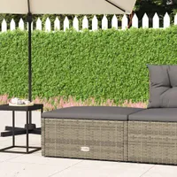 vidaXL Záhradná stolička s vankúšom Grey Poly Rattan