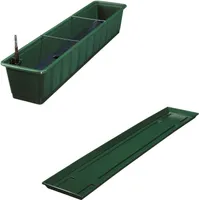 Balkonkasten Aqua Green Plus mit Bewässerung und passendem Untersetzer