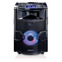Lenco PMX-250 - Leistungsstarker Party-Lautsprecher mit DJ- und Mixfunktion - 200 Watt RMS - Bluetooth® - Integrierter Akku - Partylichter - Schwarz