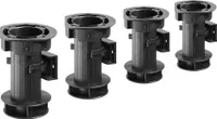 Hettich Sockelverstellfuß-Set Kunststoff 25 x 100-120 mm schwarz