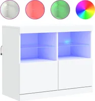 Kredens z oświetleniem LED biały 81x37x67 cm