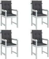 vidaXL Niedriglehner-Auflagen 4 Stk Melange Anthrazit 100x50x4cm Stoff