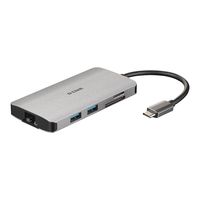 D-Link DUB-M810 USB-C 8-Port USB 3.0 Hub HDMI, Ethernet, Card Reader, Power