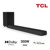 TCL TS8132 Soundbar mit kabellosem Subwoofer – Dolby Atmos 3.1.2 – 350 W – Chromecast built-in – Apple AirPlay – HDMI kompatibel