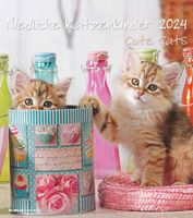 Niedliche Katzenkinder 2024 - Wand-Kalender - Tier-Kalender - 30x34