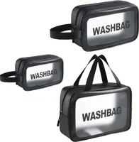 Kosmetiktasche Transparent Wasserdicht Make-up Tasche 3 Stück Transparent kulturbeutel Reise Set