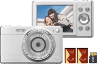 digitální fotoaparát 1080P, digitální videokamera, videokamera, 56 MP, 2,88" IPS displej, 8x digitální zoom, AF, automatické zaostřování, detekce obličeje proti otřesům, s paměťovou kartou 32 GB, 2 dobíjecí baterie, vánoční dárek pro děti a mládež