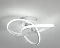 KUKAK LED Deckenleuchte, Tageslichtweiß, Moderne Deckenleuchte, mit runder Geometrie, schicker Kronleuchter, 6000K, für Flur, Wohnzimmer, Schlafzimmer, 22W, 24cm