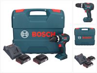 Bosch GSB 18V-55 Profesjonalna akumulatorowa wiertarko-wkrętarka udarowa 18 V 55 Nm bezszczotkowa + 2x akumulator 2,0 Ah + ładowarka + walizka