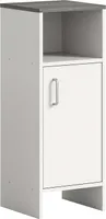 Los Angeles Badschrank 1 Tür, 1 Ablage weiß,rauchfarbenen.