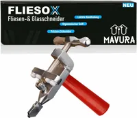 FLIESOX 2in1 Fliesenschneider Glasschneider Profi Handfliesenschneider Keramik