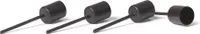 Novaliv 4x Stabkerzenhalter Schwarz I Kerzenpick 10 x 2,5 cm Kerzenstecker für Stabkerzen I Kerzenpin Adventskranzdekoration Kerzenleuchter I Dekoration Weihnachten