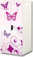 Pink World Aufkleber-Set | SC16 | passend für den Kinderzimmer Schrank STUVA von IKEA (Korpus: 60 x 128 cm) | (Möbel Nicht Inklusive)