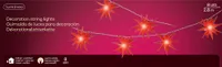 8 LED Stern Lichterkette rot